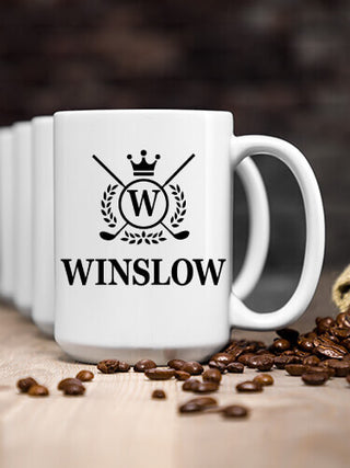 Golf Monogram : Ceramic Coffee Mugs