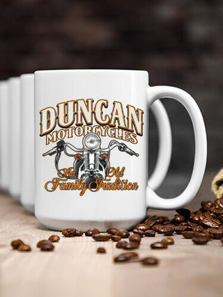 Motorcycle Family Tradition : Ceramic Coffee Mugs