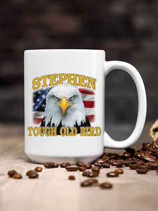 Patriotic Tough Old Bird : Ceramic Coffee Mugs