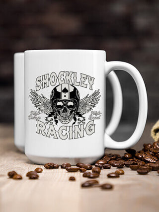 Racing Skull : Ceramic Coffee Mugs