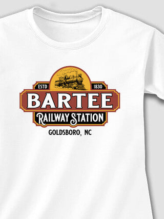 Railway Station : Adult Ladies Fitted T-Shirt