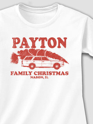 Retro Family Christmas : Adult Ladies Fitted T-Shirt
