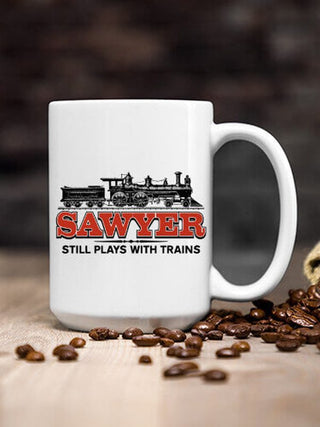 Still Plays With Trains : Ceramic Coffee Mugs
