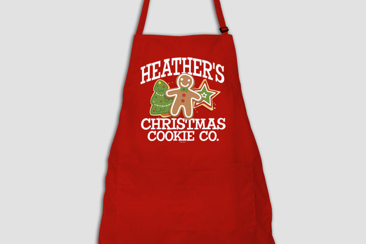 New Personalized Christmas Cookie Co apron #A500