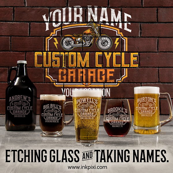personaliized gifts with custom cycle garage design #A627