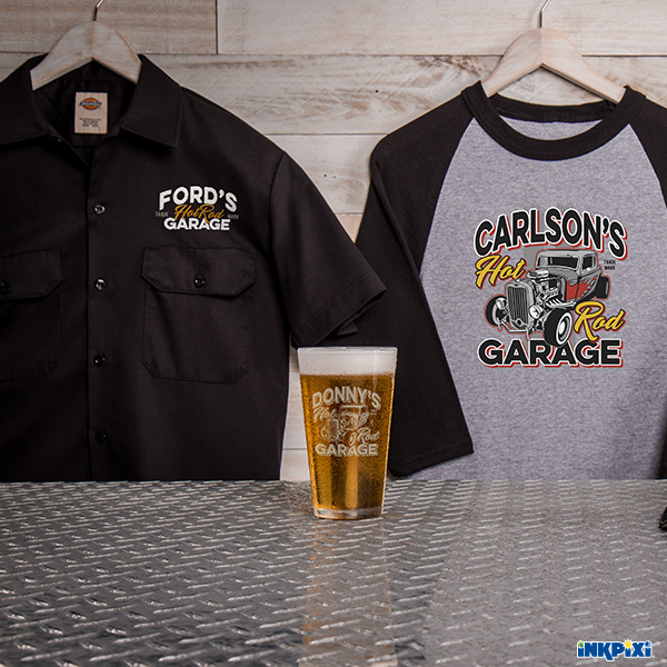 Hot Rod Garage Personalized Shirts, Pints, and More