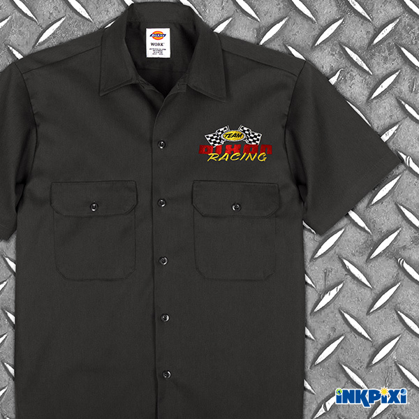 racing team personalized work shirt