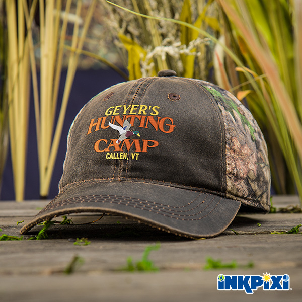 Duck Hunting Camp Two-Tone Camo Custom Hats