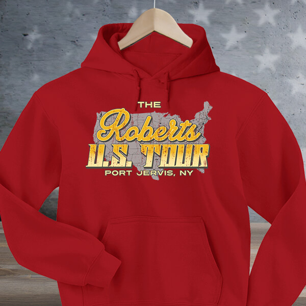 U.S. Tour custom hoodies