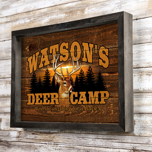 Deer Camp custom wall art