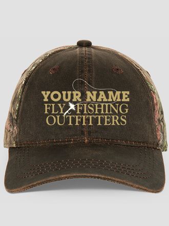 Fisherman camo hat, personalized for Father's Day