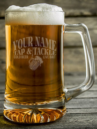 Tap and Tackle personalized fisherman bar mug